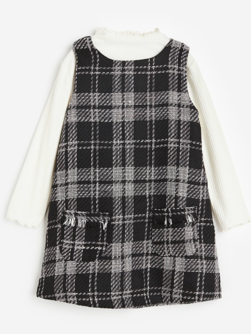 H&M 2-PIECE TOP AND DRESS SET - Black and White - Size US 10